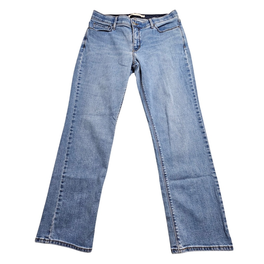 Levis 525 Straight Leg Jeans Womens 14 Blue Medium Wash Perfect Waist Denim